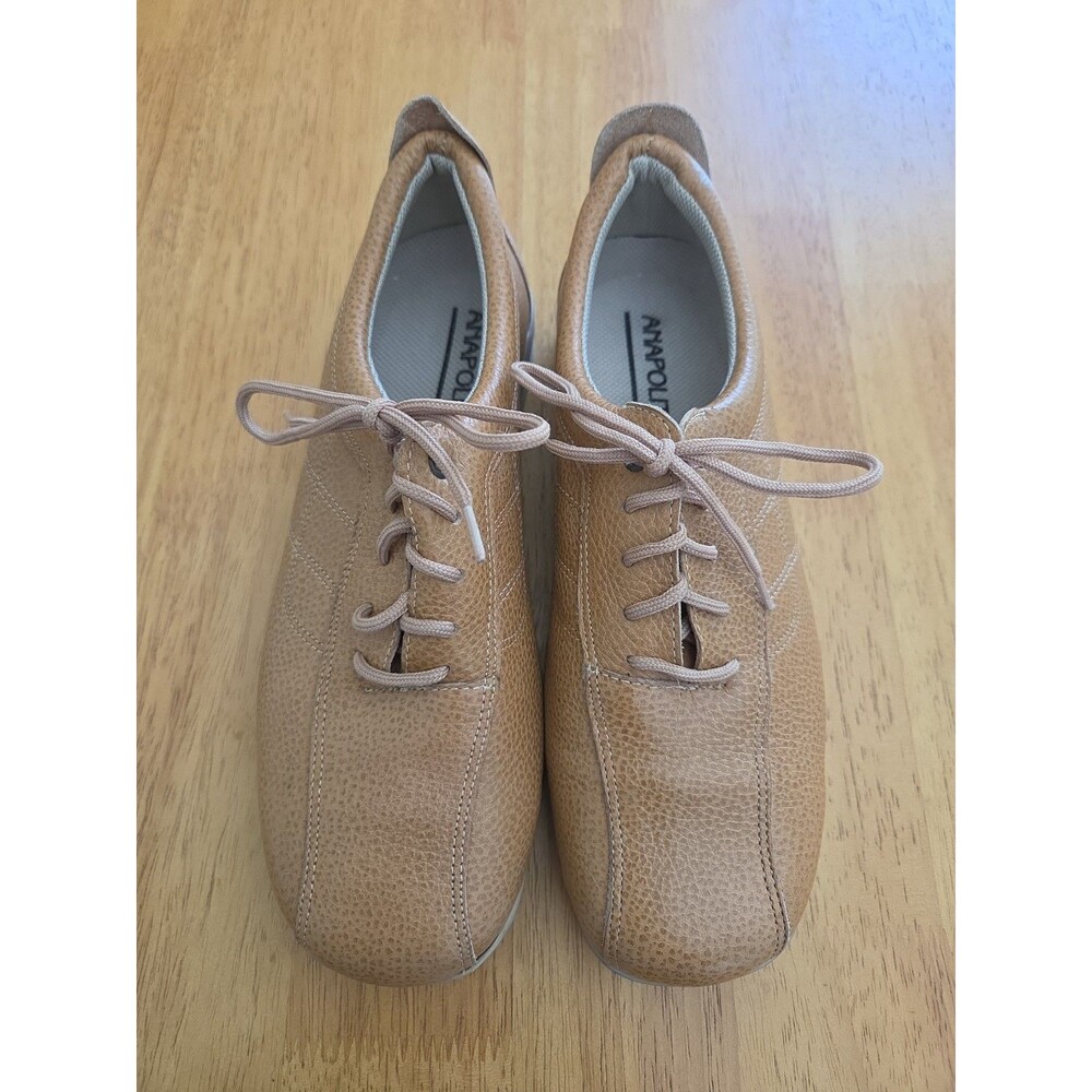 Anapolitana Textured Leather Comfort Walking Shoes Amazonas Soles Brown 5 EU 35